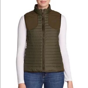 Eddie Bauer Sport Shop Moss 700 Storm Down MicroTherm Green Puffer Field  Vest